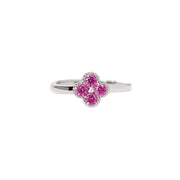 Mabina Anello con fiore in zircone rosa 523457